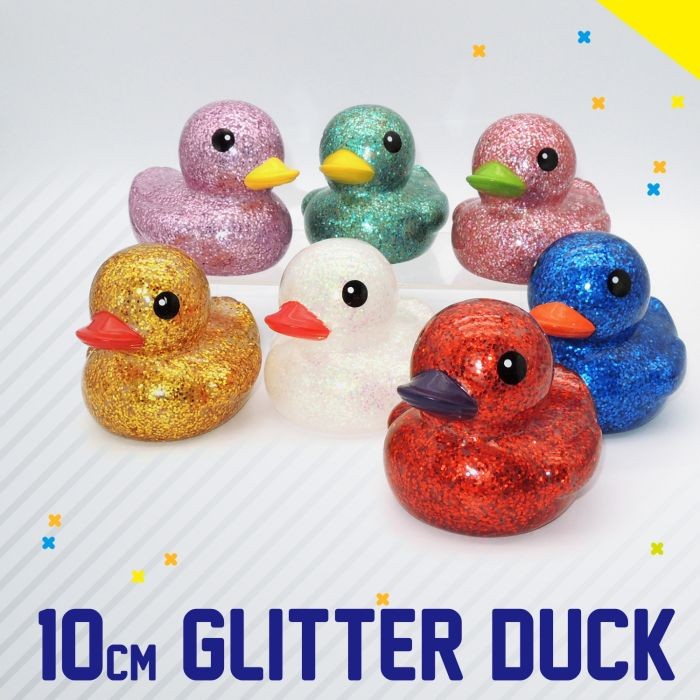 10 cm Glitter Vinyl Ducks